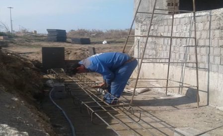 آرماتور بندی فونداسیون گالری پست SS24 بندرامیرآباد-مشانیک